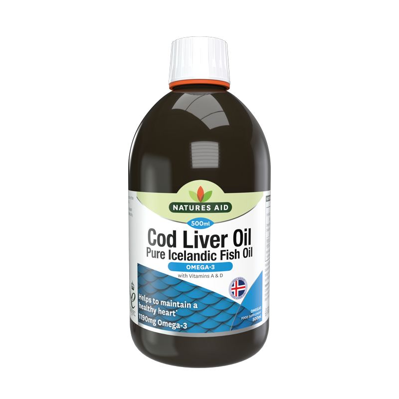 Natures Aid Cod Liver Oil Liquid 500ml