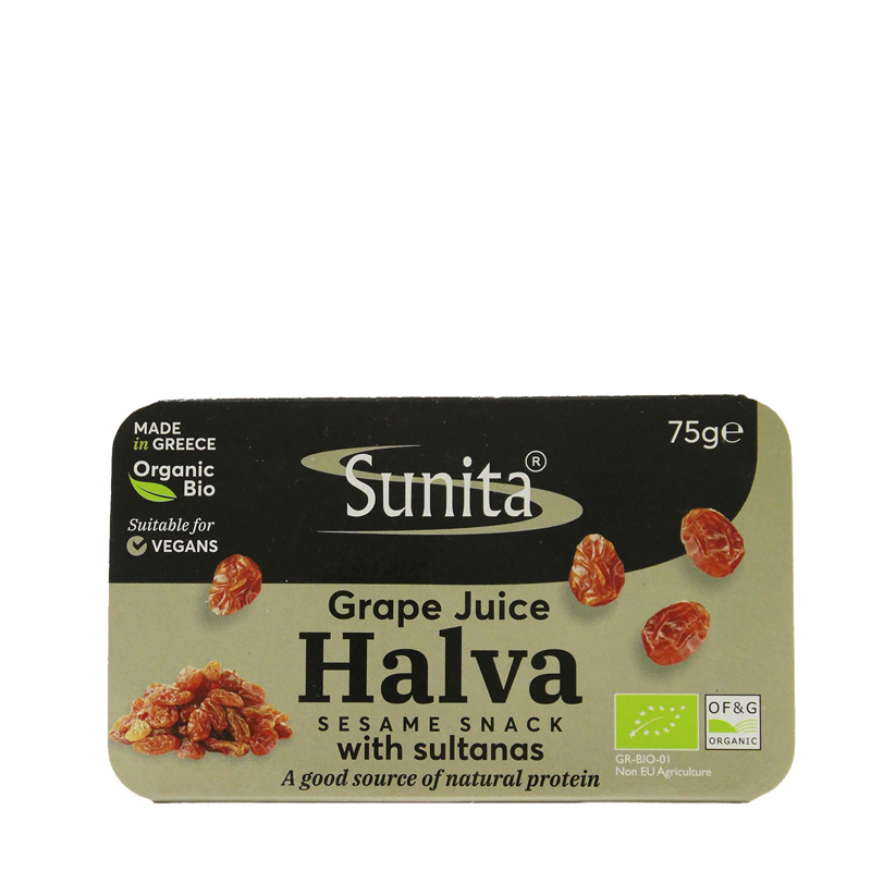 Sunita Organic Grape Juice Halva with Sultanas 75g