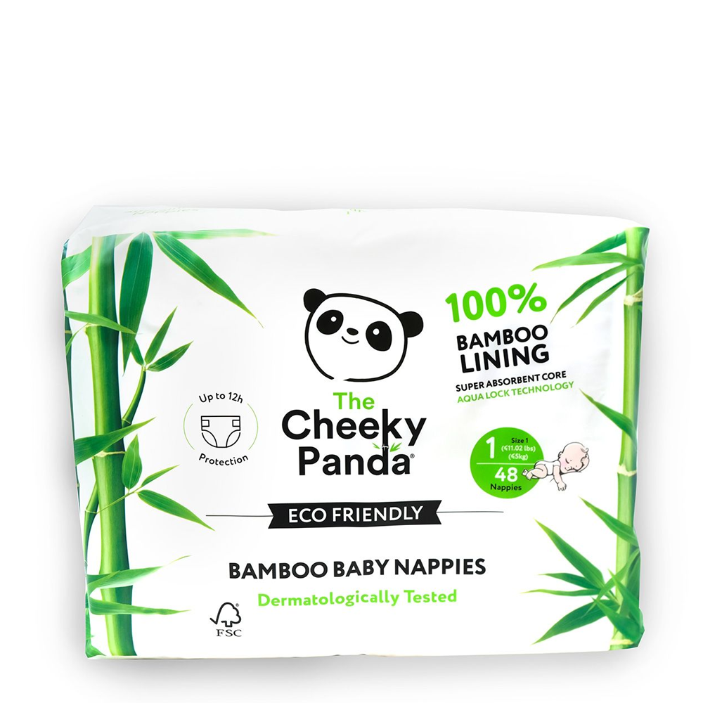 The Cheeky Panda Nappies Size 1 48 Pieces