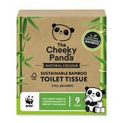 The Cheeky Panda Naturally Coloured Toilet Tissue 9 Rolls