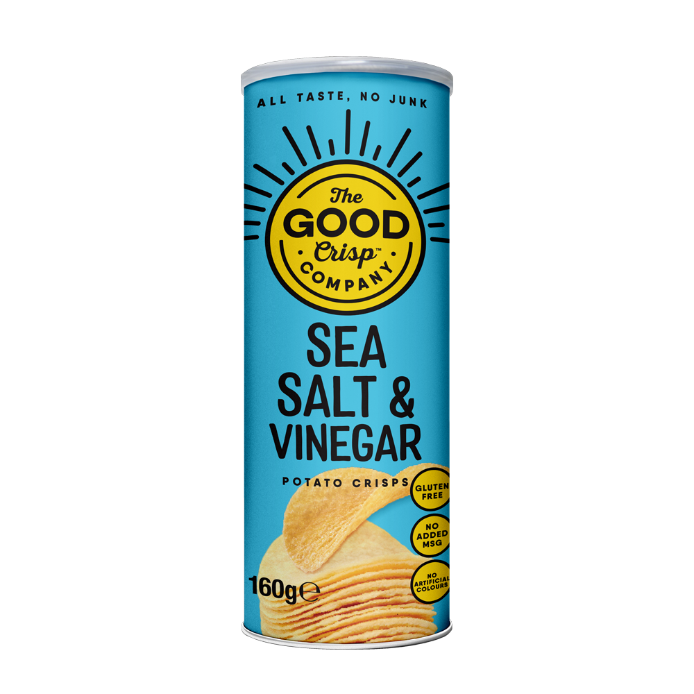 The Good Crisp Company Sea Salt & Vinegar (8 x 160g)
