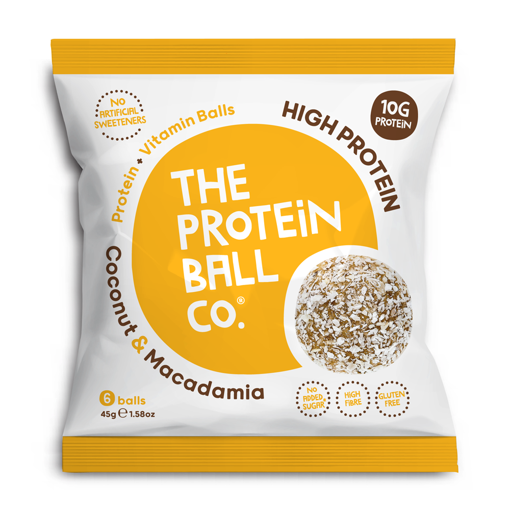The Protein Ball co Coconut Macadamia Protein and Vitamin Balls 10 x 45g