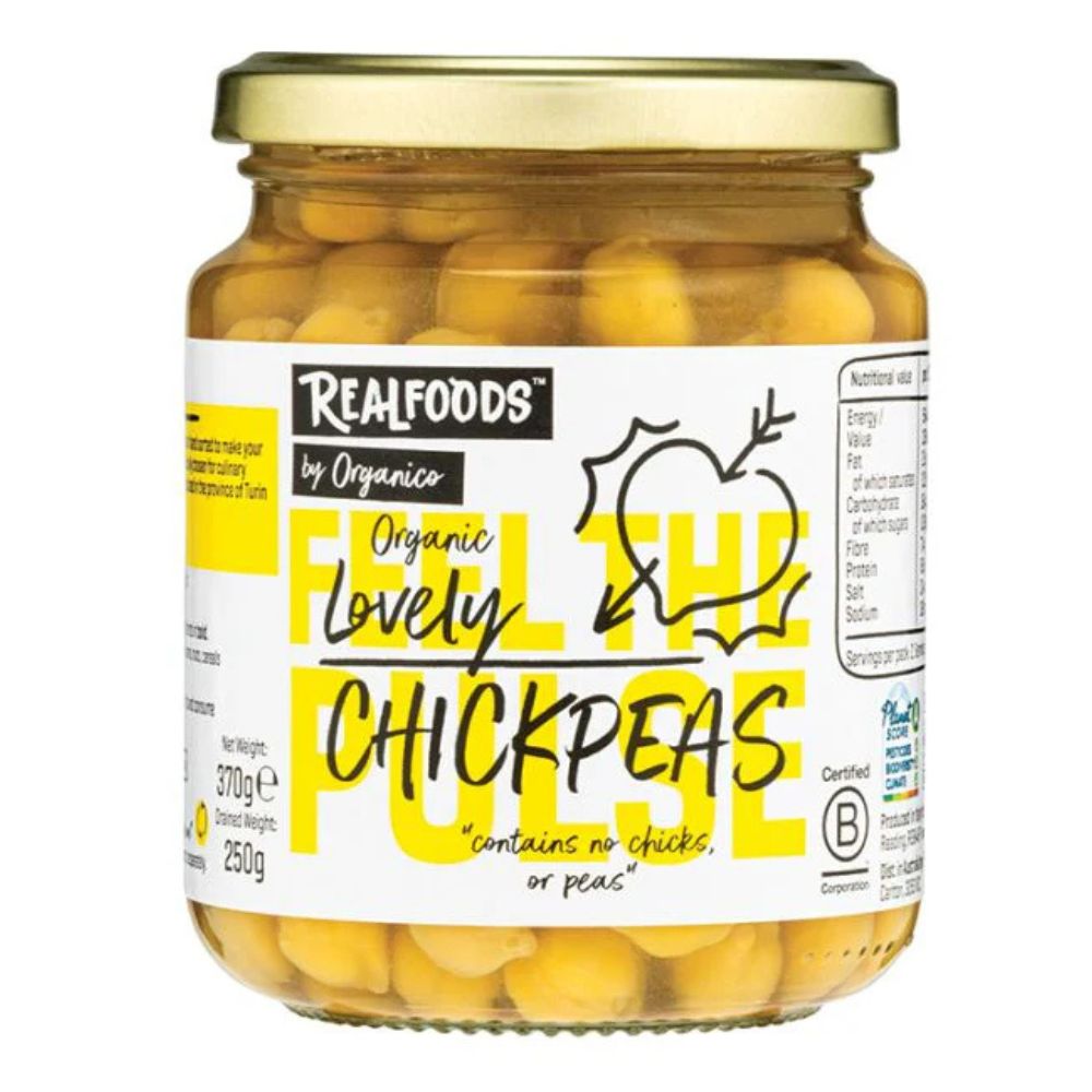 Realfoods by Organico Organic Chickpeas In Water 6 x 370g