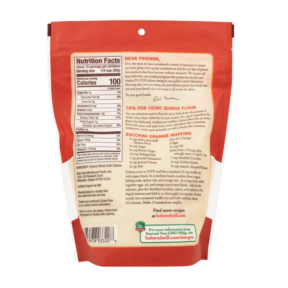 Bob's Red Mill Organic Wholegrain Quinoa Flour 510g