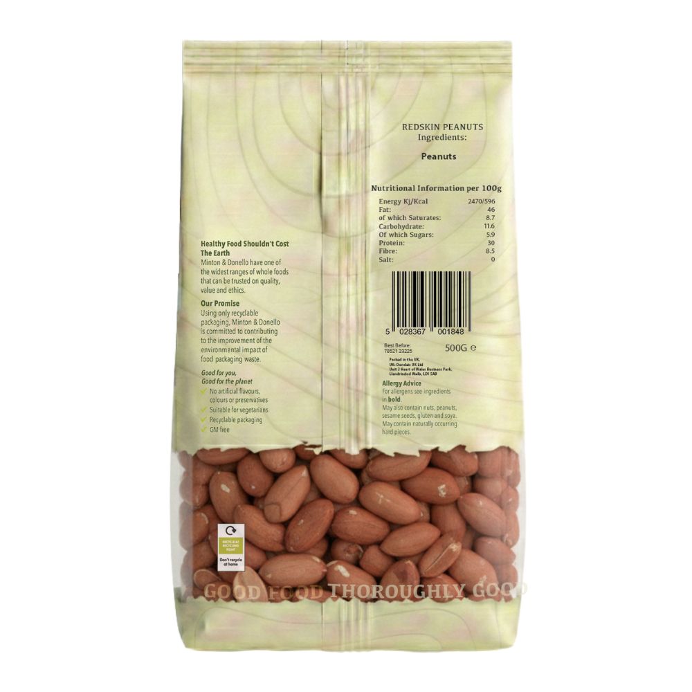 Minton & Donello Redskin Peanuts 6 x 500g