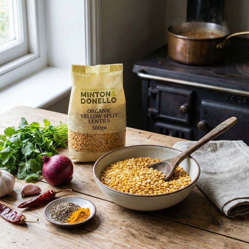 Minton & Donello Organic Yellow Split Lentils 6 x 500g