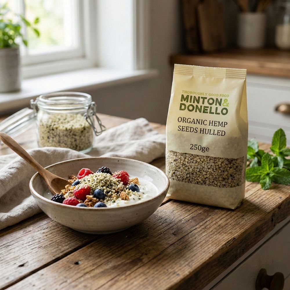 Minton & Donello Organic Hulled Hemp Seeds 6 x 250g