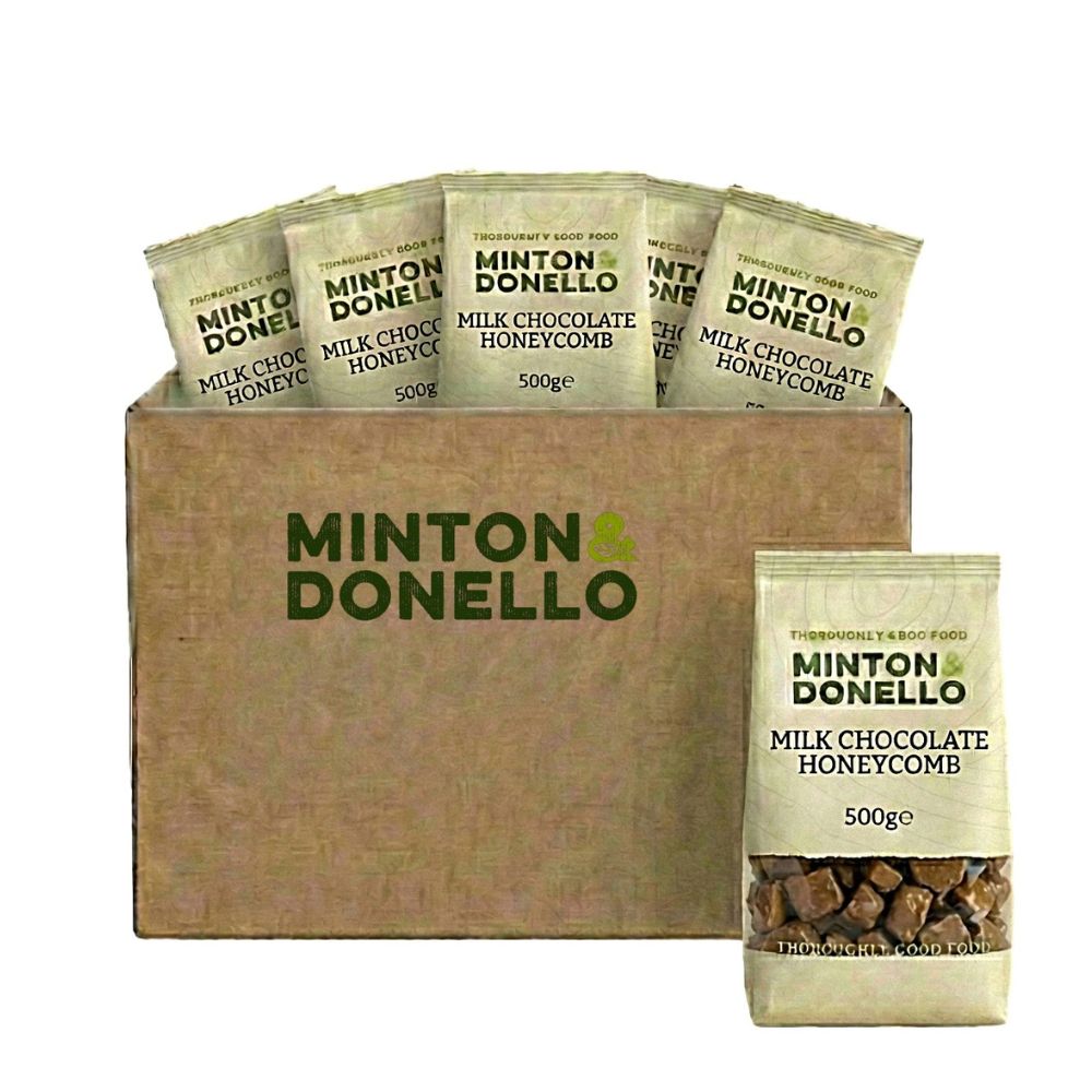Minton & Donello Milk Chocolate Honeycomb 6 x 500g