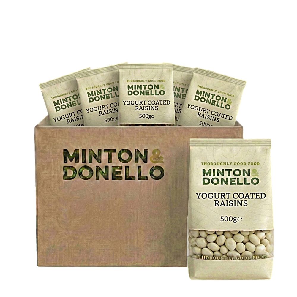 Minton & Donello Yoghurt Coated Raisins 6 x 500g