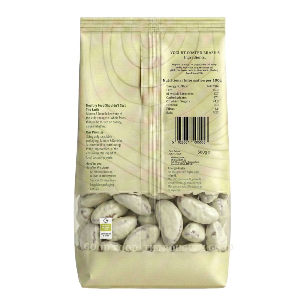 Minton & Donello Yoghurt Coated Brazil Nuts 6 x 500g