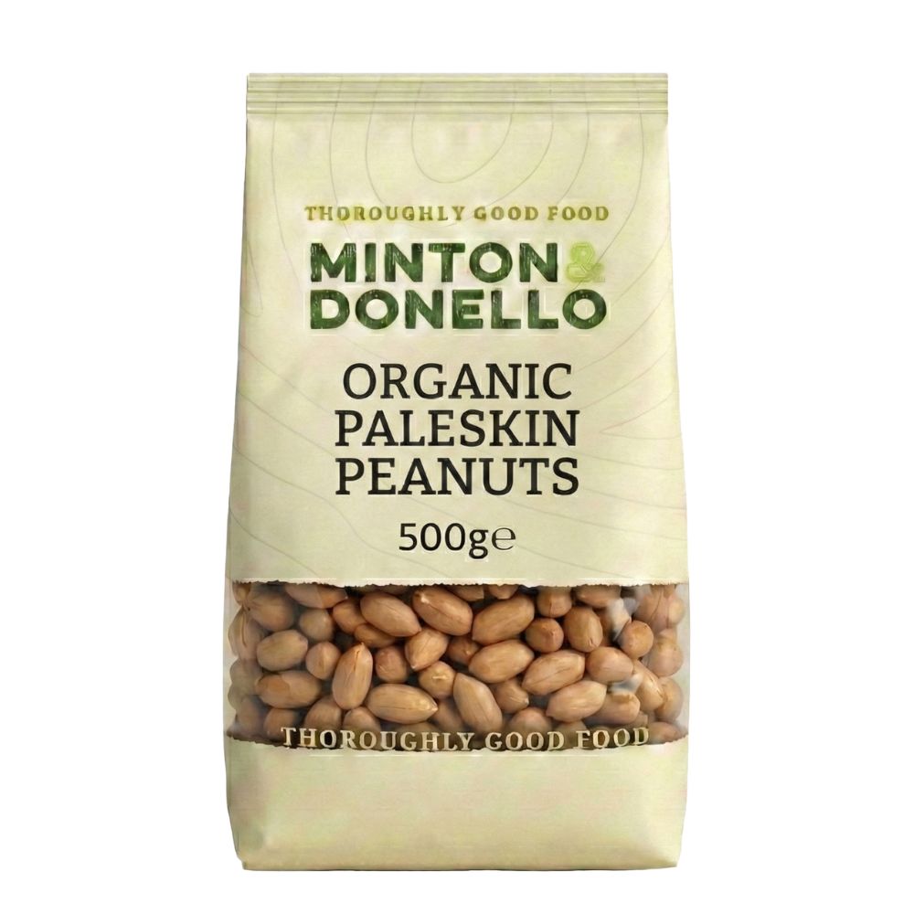 Minton & Donello Organic Paleskin Peanuts 6 x 500g