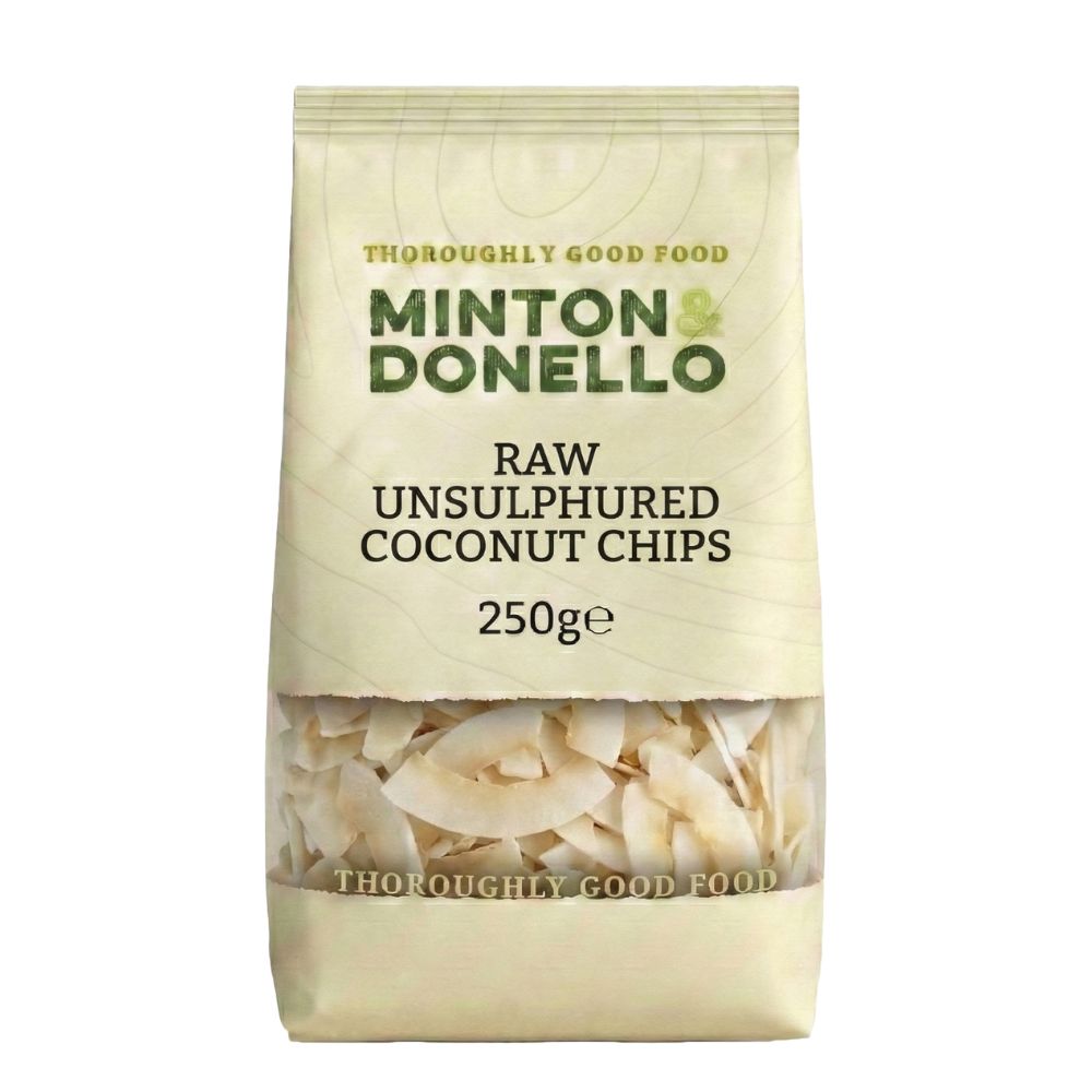 Minton & Donello Raw Unsulphured Coconut Chips 6 x 250g