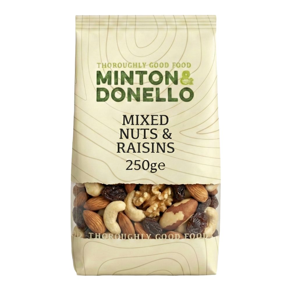 Minton & Donello Mixed Nuts and Raisins 6 x 250g