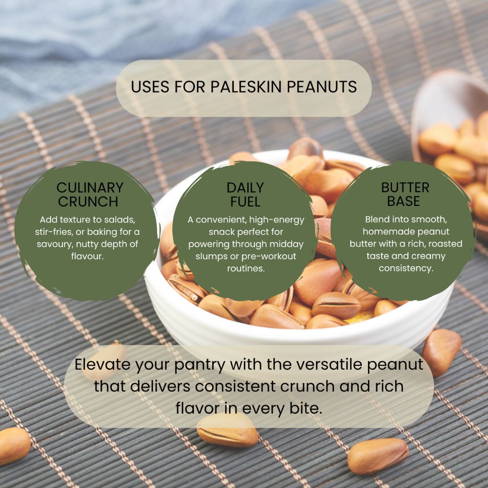 Minton & Donello Organic Paleskin Peanuts 6 x 500g