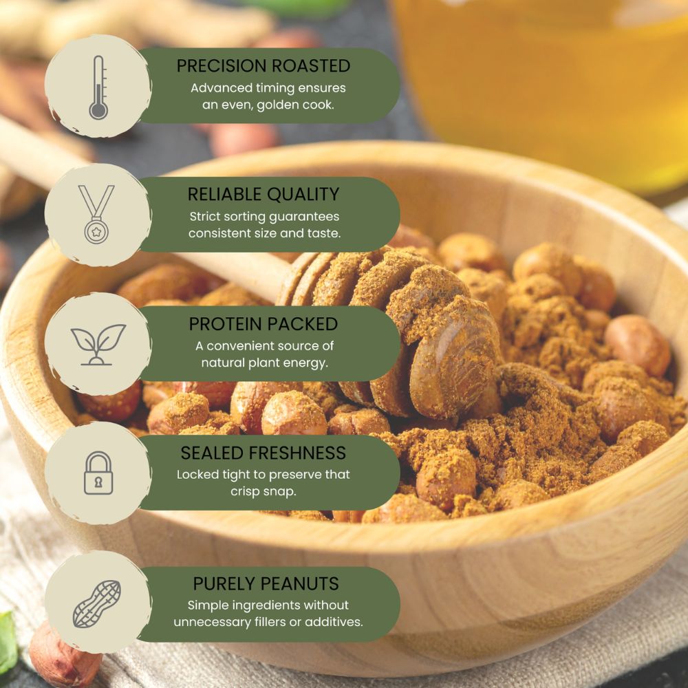Minton & Donello Organic Paleskin Peanuts 6 x 500g