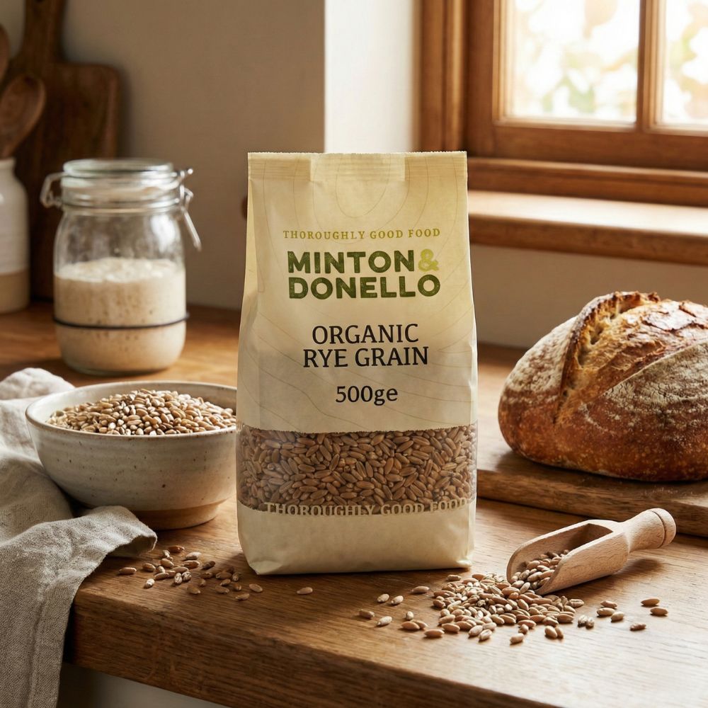 Minton & Donello Organic Rye Grain 6 x 500g