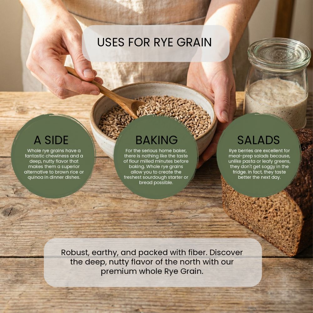 Minton & Donello Organic Rye Grain 6 x 500g