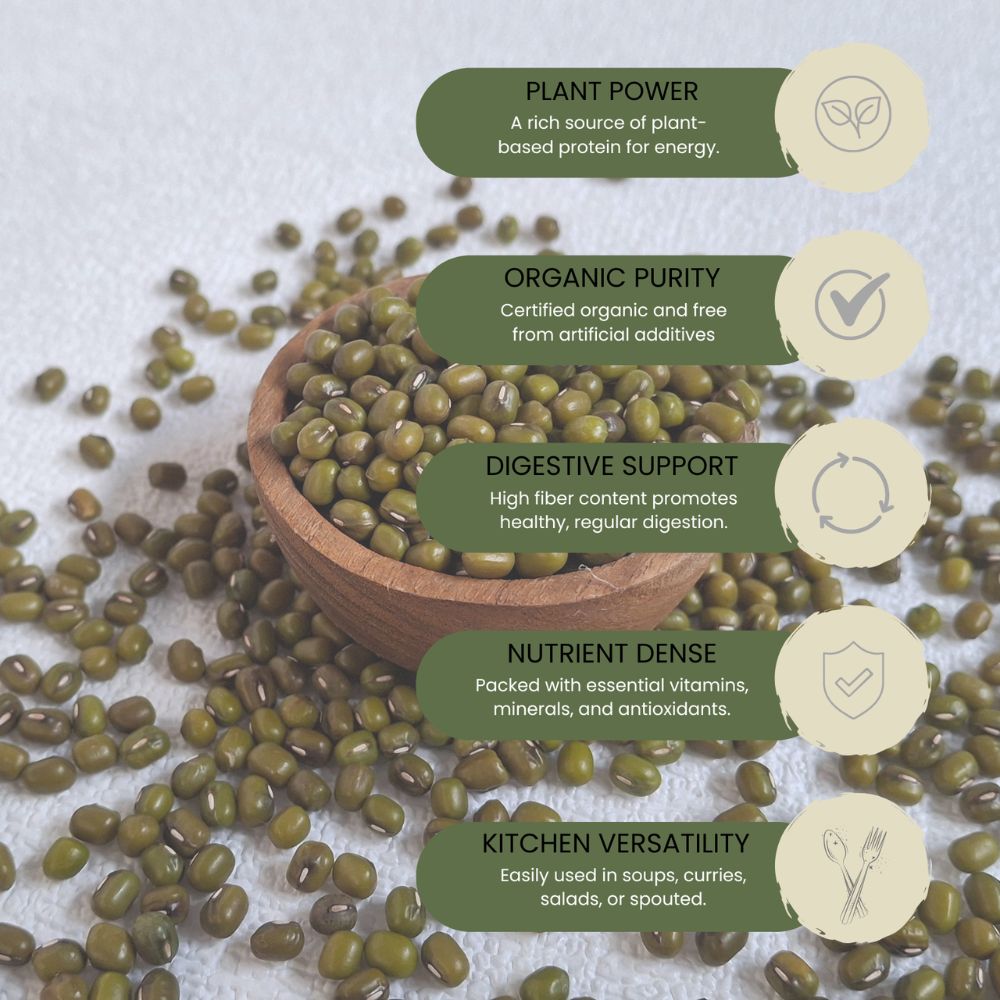 Minton & Donello Organic Mung Beans 6 x 500g