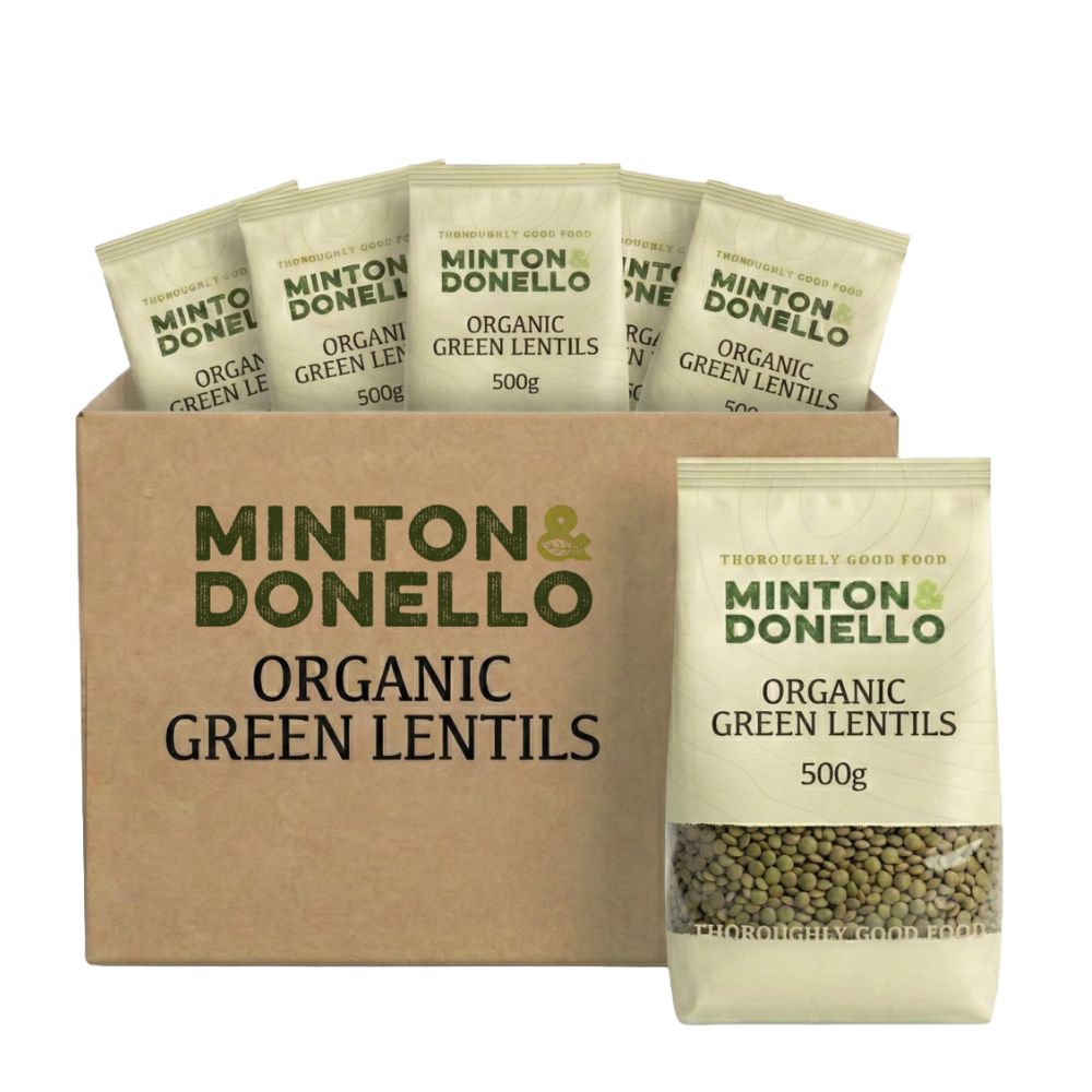 Minton & Donello Organic Green Lentils 6 x 500g
