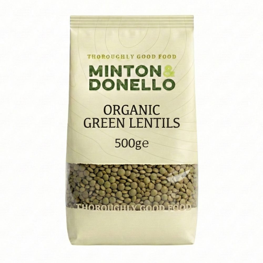 Minton & Donello Organic Green Lentils 6 x 500g