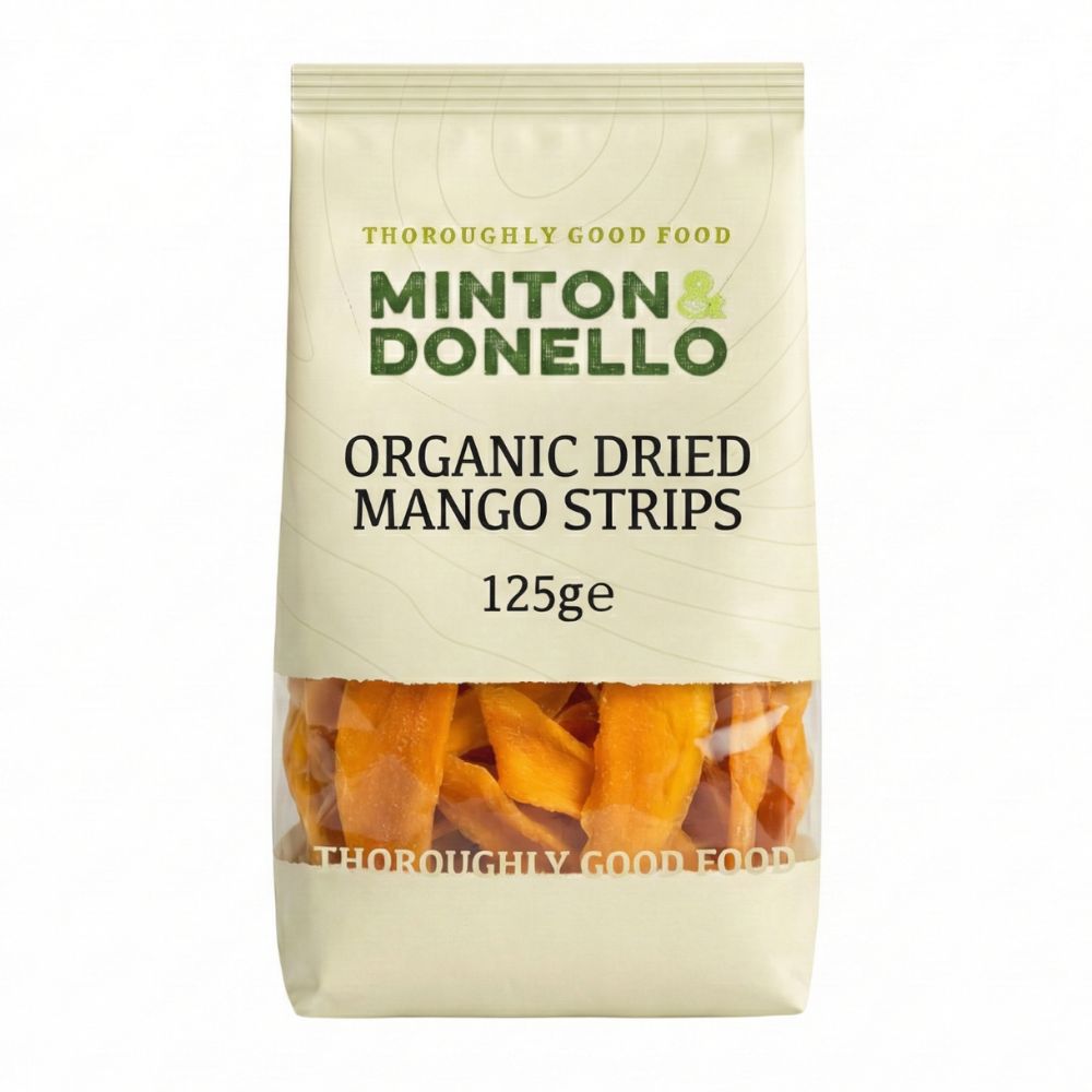 Minton & Donello Organic Dried Mango Strips 6 x 125g