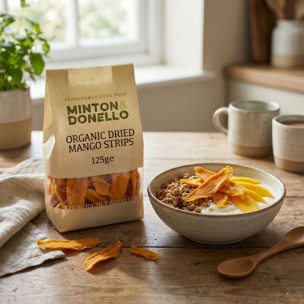 Minton & Donello Organic Dried Mango Strips 6 x 125g