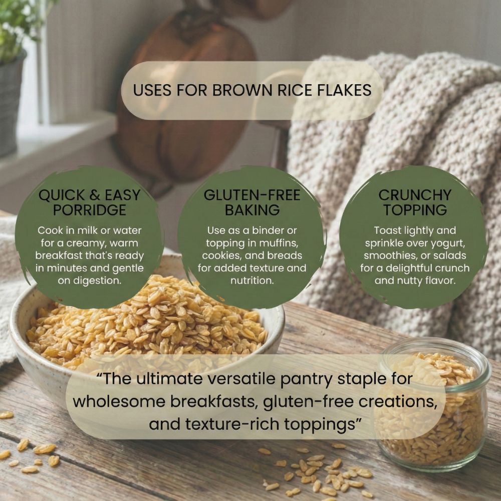 Minton & Donello Organic Brown Rice Flakes 6 x 500g