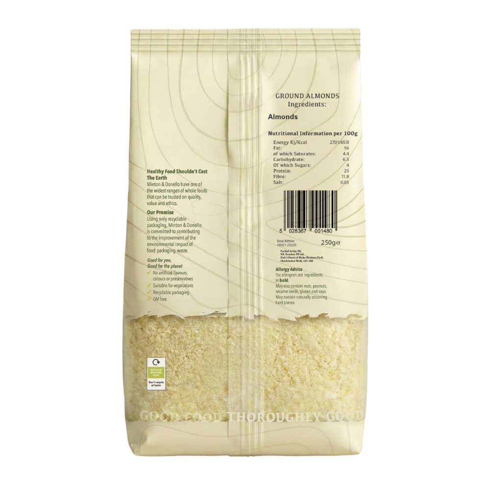 Minton & Donello Ground Almonds 6 x 250g