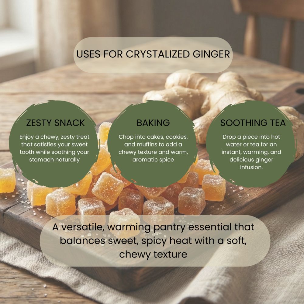 Minton & Donello Diced Crystallised Ginger 6 x 500g