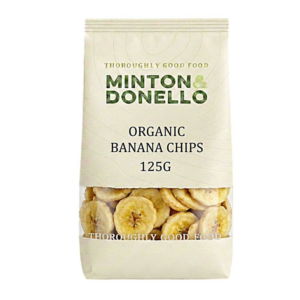Minton & Donello Organic Banana Chips 6 x 125g