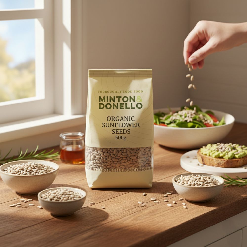 Minton & Donello Organic Sunflower Seeds 6 x 500g