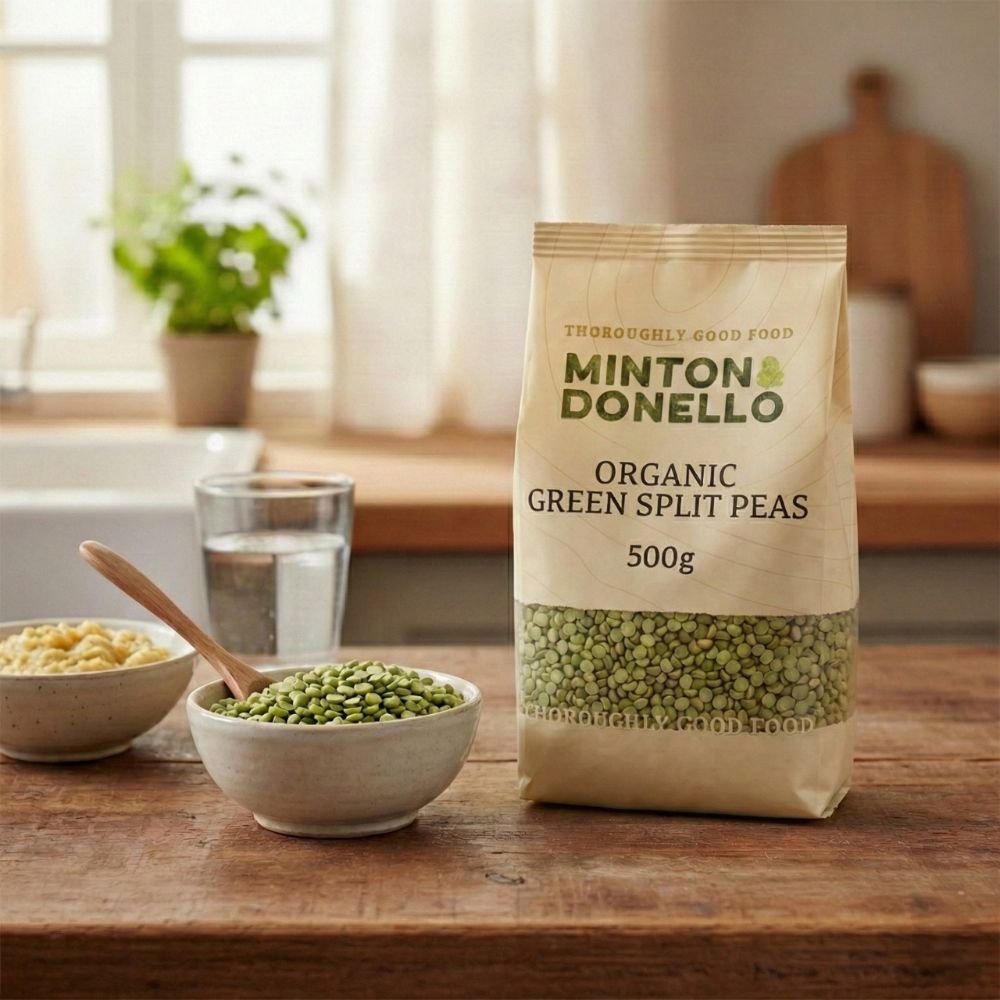 Minton & Donello Organic Green Split Peas 6 x 500g