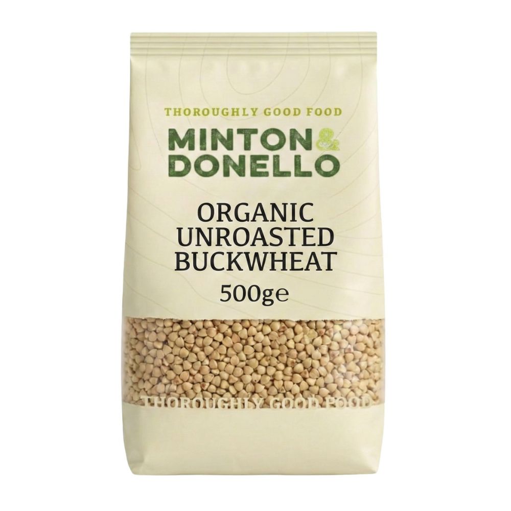 Minton & Donello Organic Buckwheat Hulled & Unroasted 6 x 500g