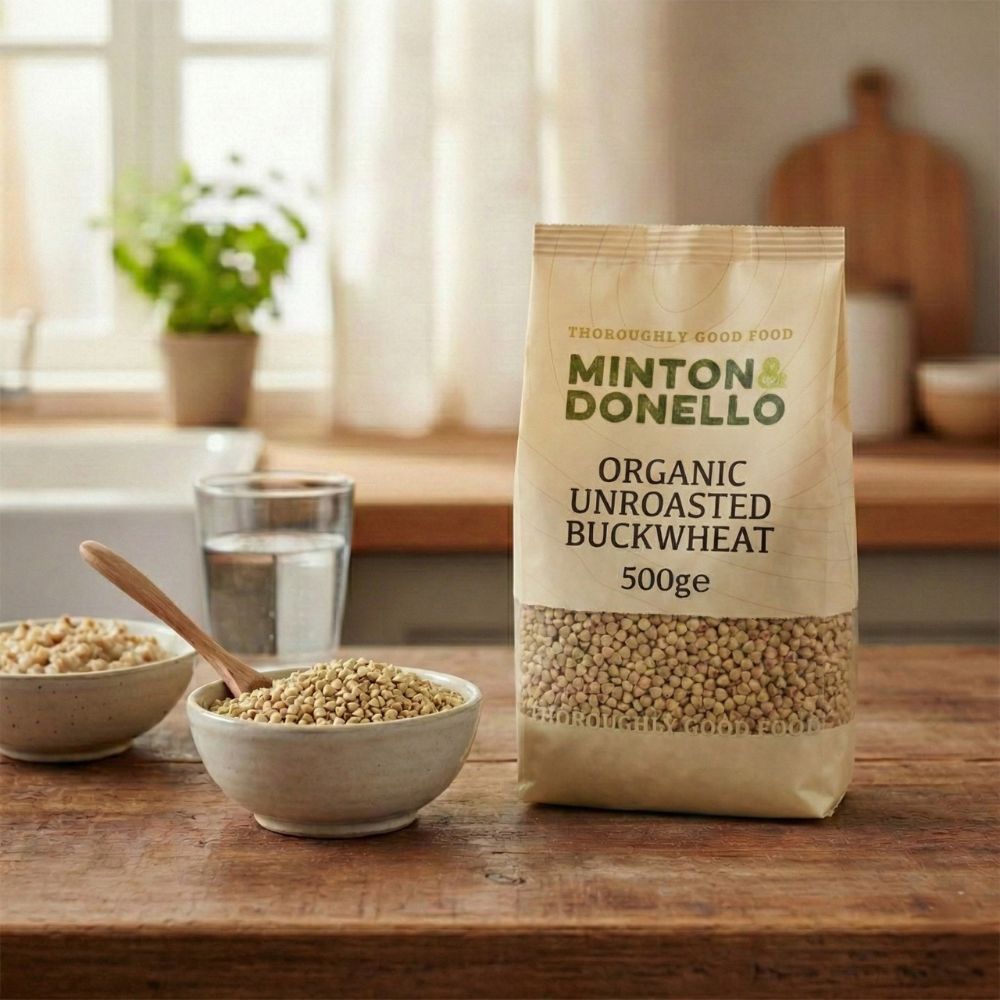 Minton & Donello Organic Buckwheat Hulled & Unroasted 6 x 500g