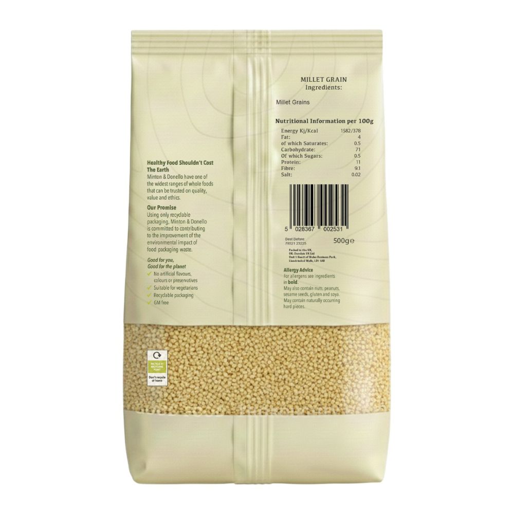 Minton & Donello Millet Grain 6 x 500g