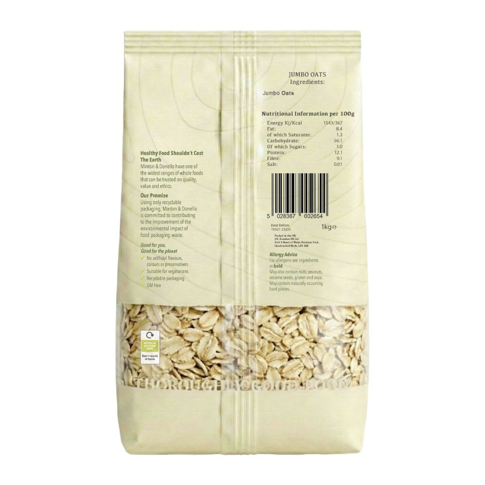 Minton & Donello Jumbo Oats 6 x 1Kg