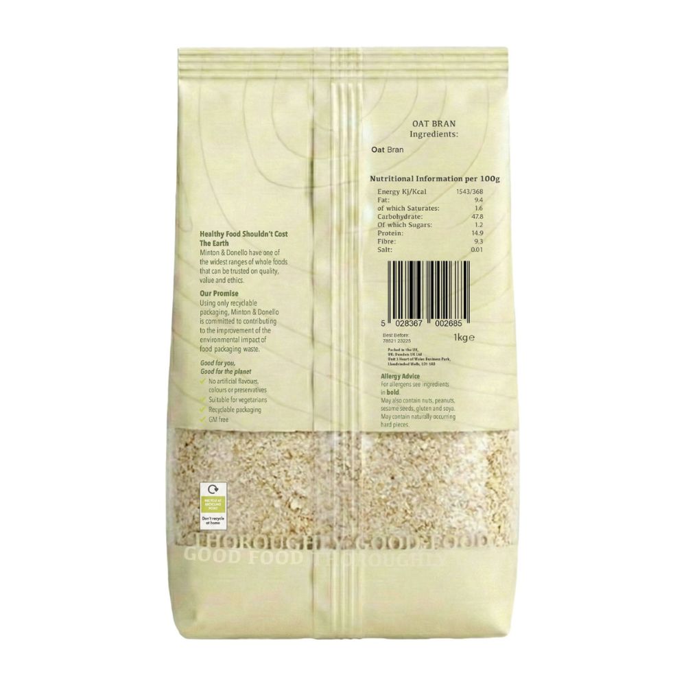 Minton & Donello Oat Bran 6 x 1Kg
