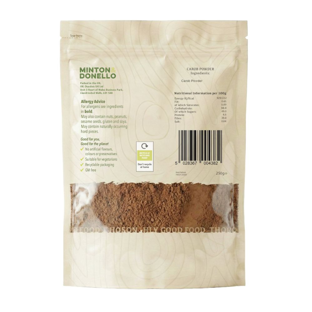 Minton & Donello Carob Powder 6 x 250g
