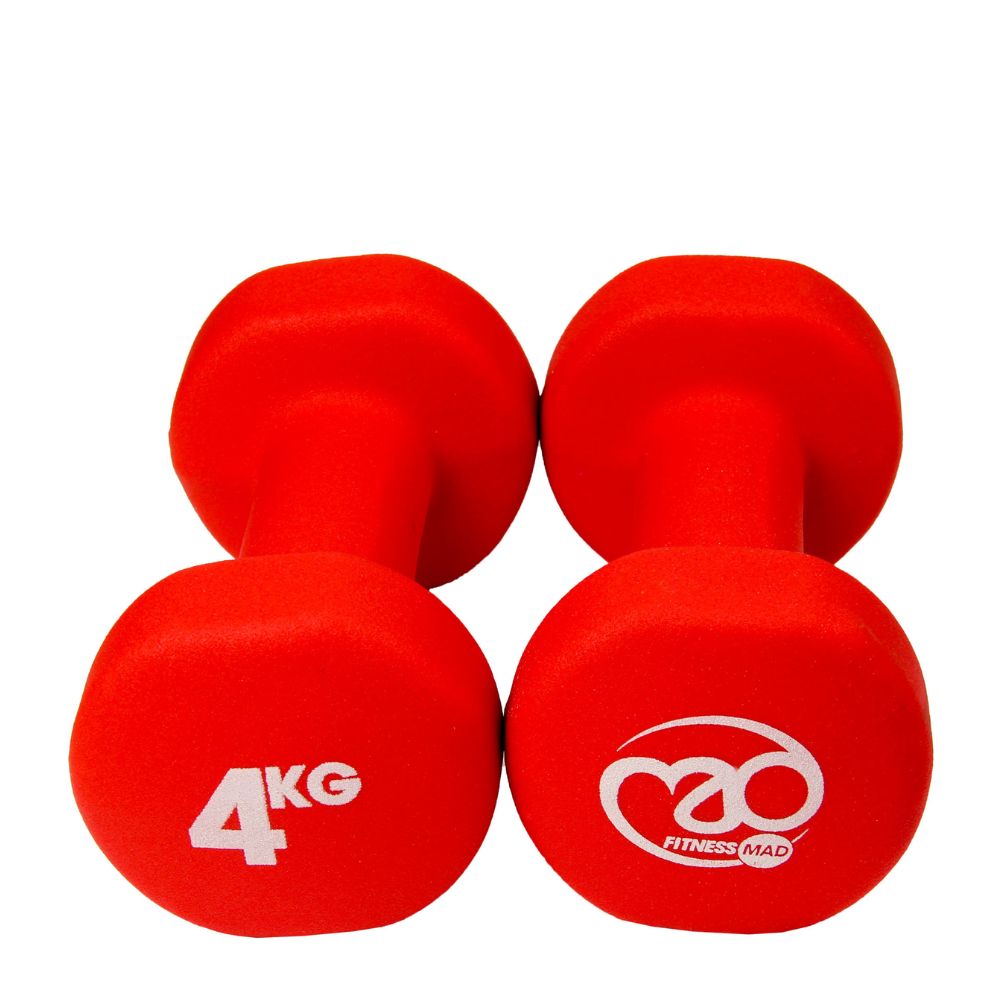 The Mad Group Neoprene Dumbbells Red 4kg