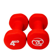 The Mad Group Neoprene Dumbbells Red 4kg