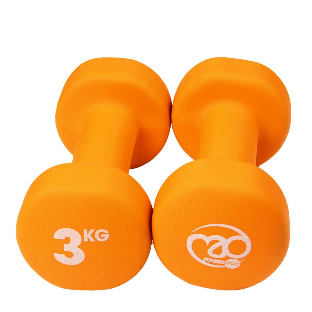The Mad Group Neoprene Dumbbells Orange 3kg