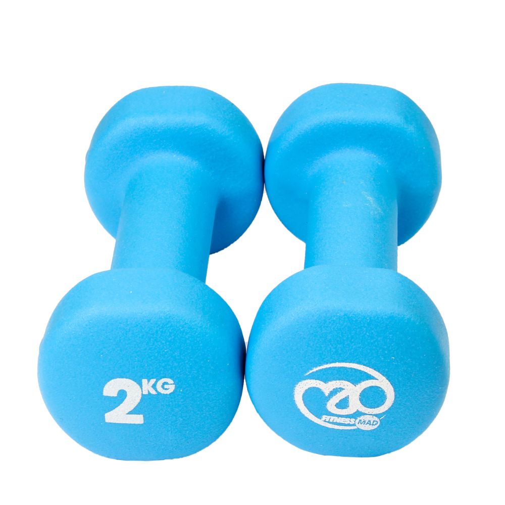 The Mad Group Neoprene Dumbbells Blue 2kg