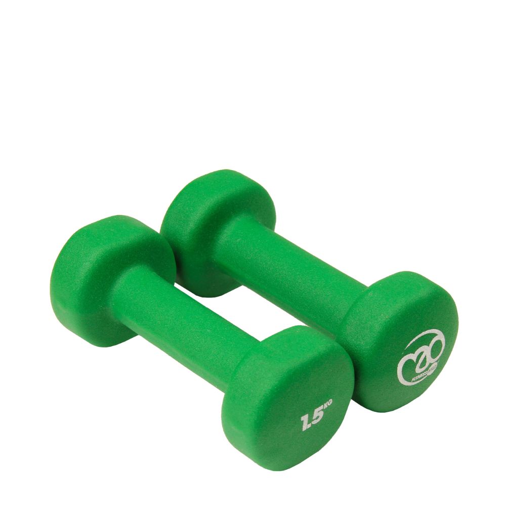 The Mad Group Neoprene Dumbbells Green 1.5kg