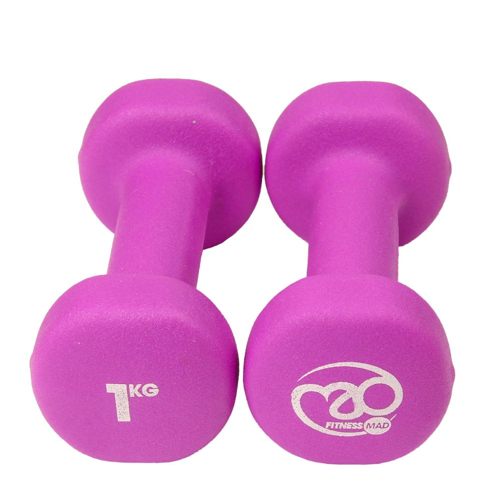 The Mad Group Neoprene Dumbbells Purple 1kg