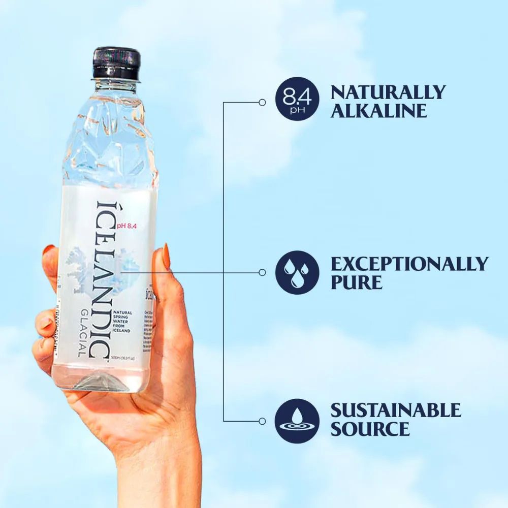 Icelandic Glacial Sparkling Water 24 x 330ml
