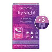 Natracare Dry & Light Slim Incontinence Pads 3 x 20 Pack