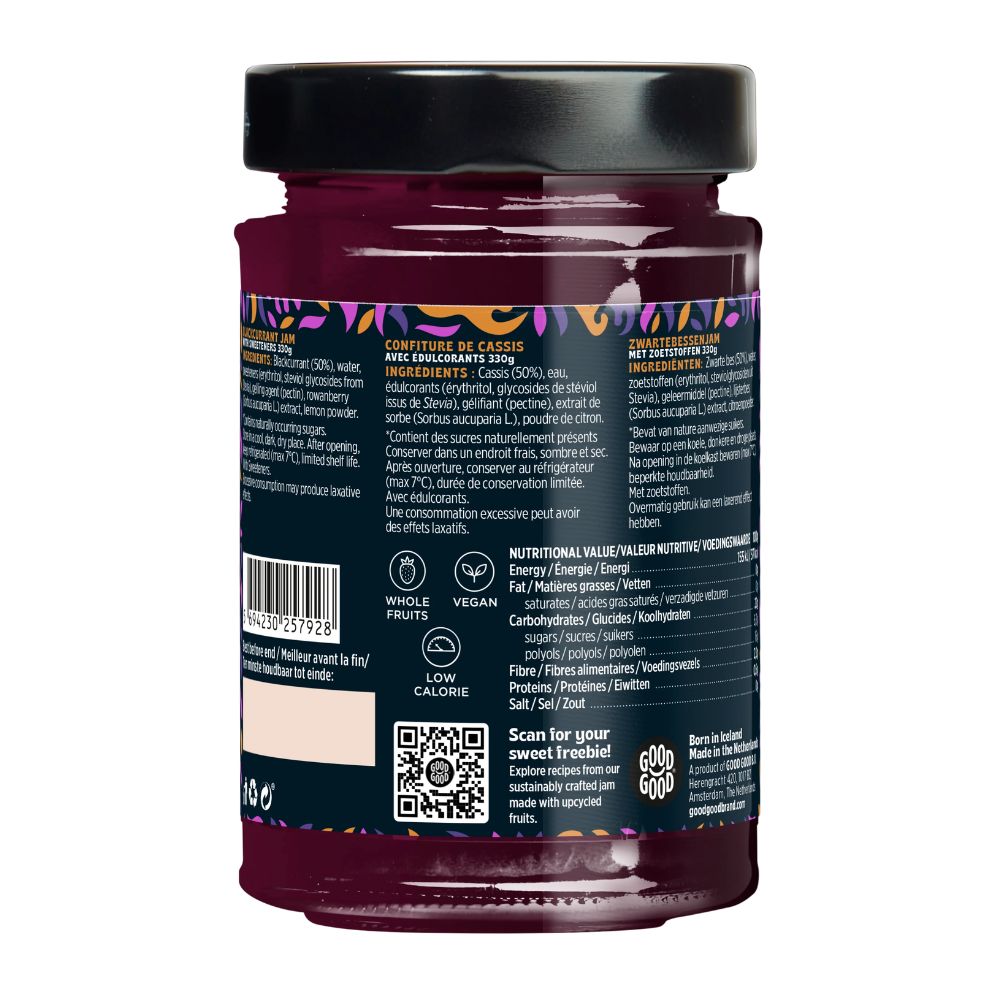Good Good Blackcurrant Jam 330g