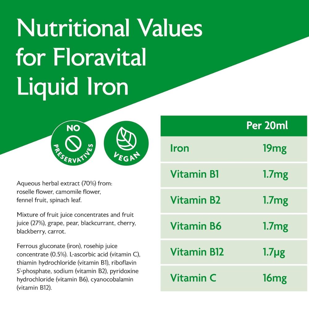 Floradix Floravital Liquid Iron Formula