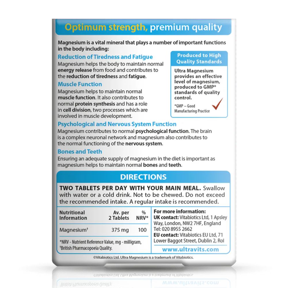 Vitabiotics Ultra Magnesium 60 Tablets