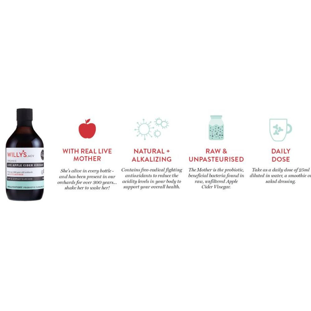 Willy's Organic Original Apple Cider Vinegar 5 Litre
